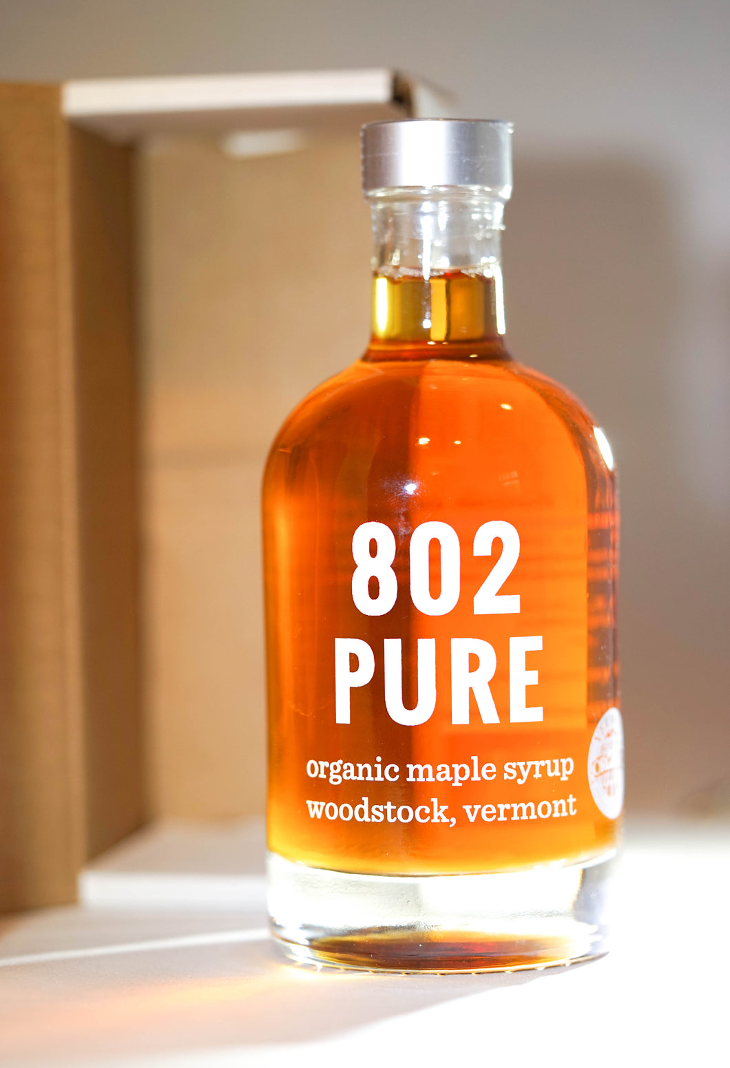 Single 375ml Bottle Amber Rich Grade A Organic Syrup
